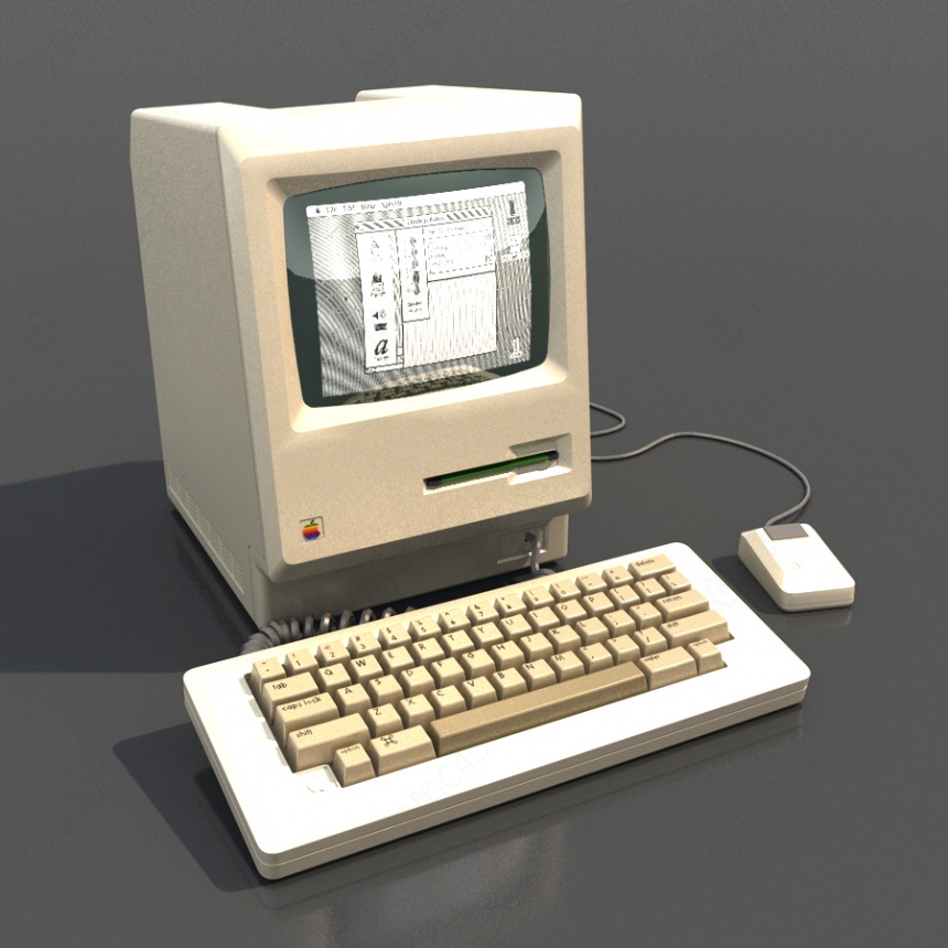 老式电脑C4D模型
