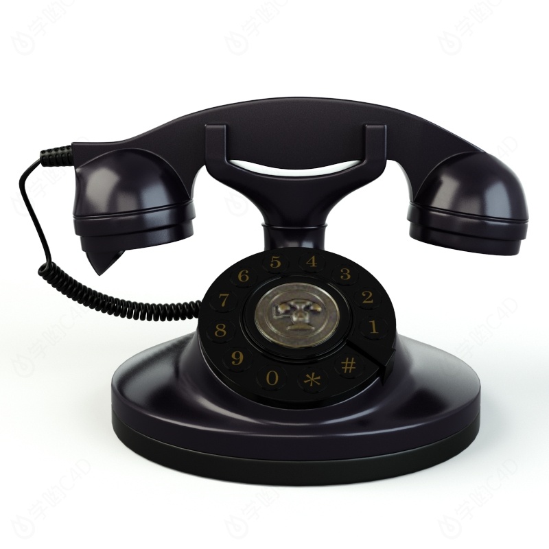 老式电话C4D模型