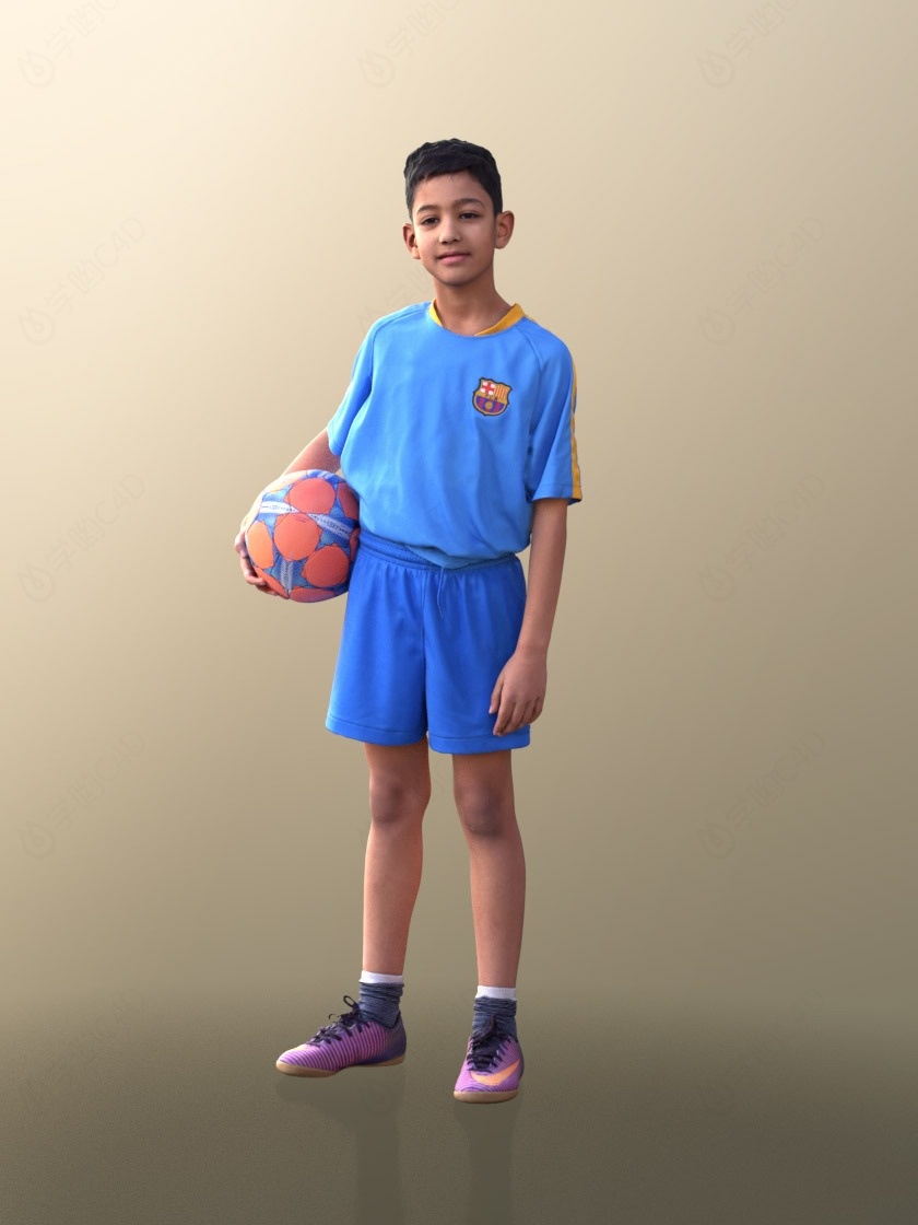 篮球男孩C4D模型