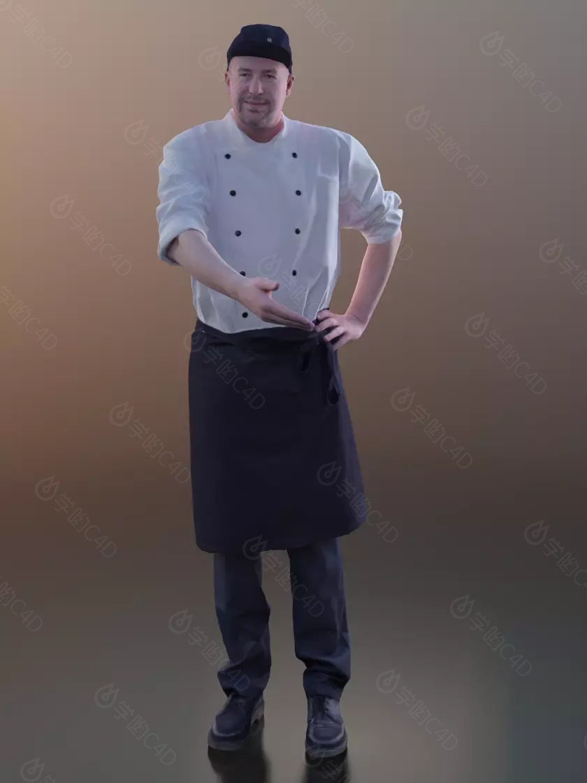 厨师C4D模型