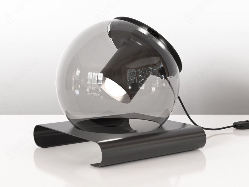 现代玻璃台灯C4D模型