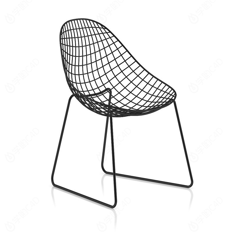 铁艺椅子C4D模型