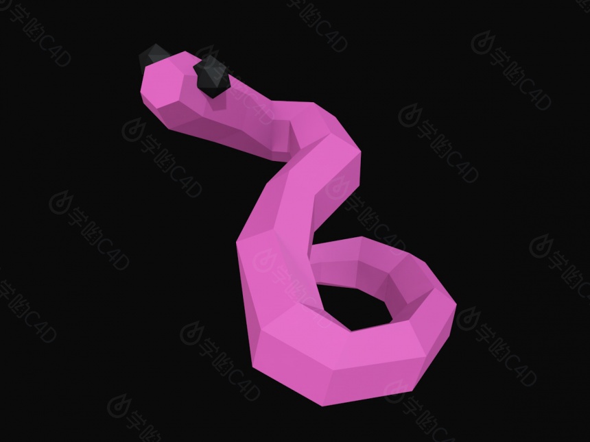 粉色蛇C4D模型