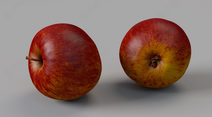 现代水果苹果C4D模型