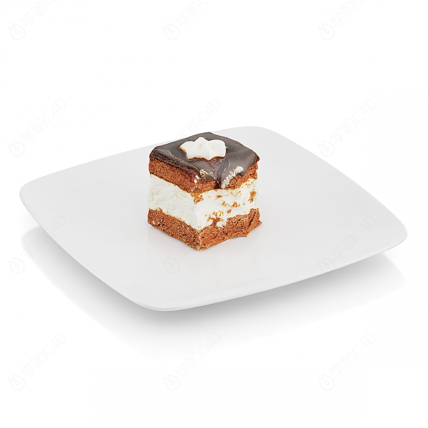 现代食物小蛋糕C4D模型