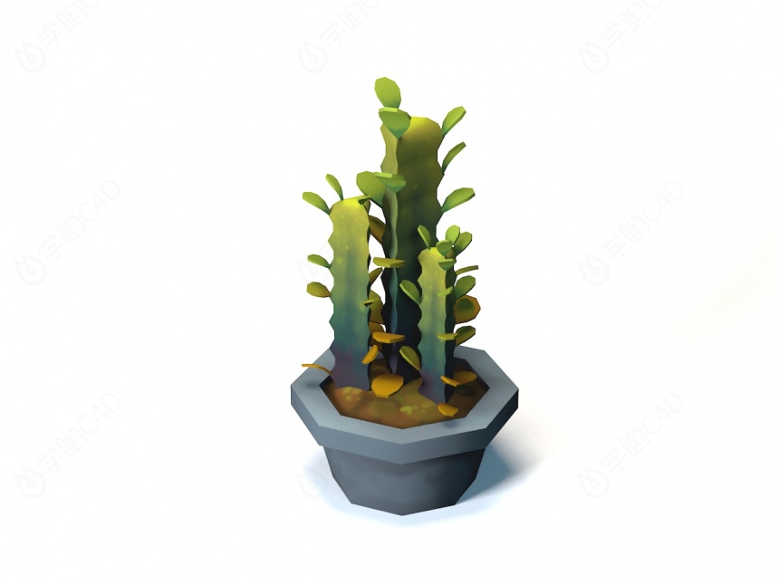 卡通植物C4D模型
