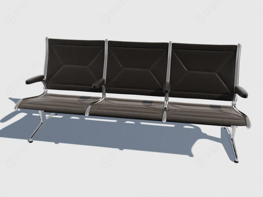现代连排座椅C4D模型