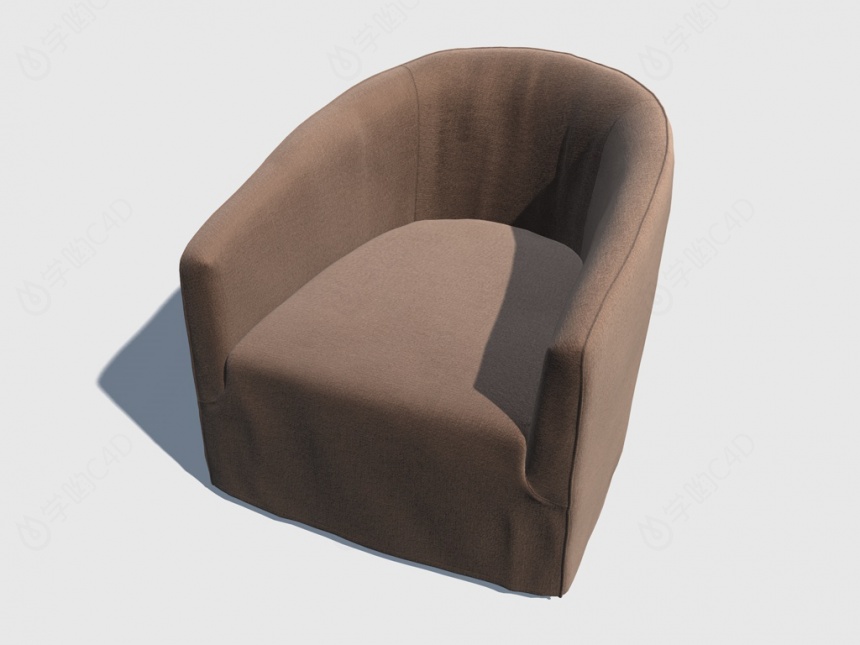 休闲椅单人沙发C4D模型