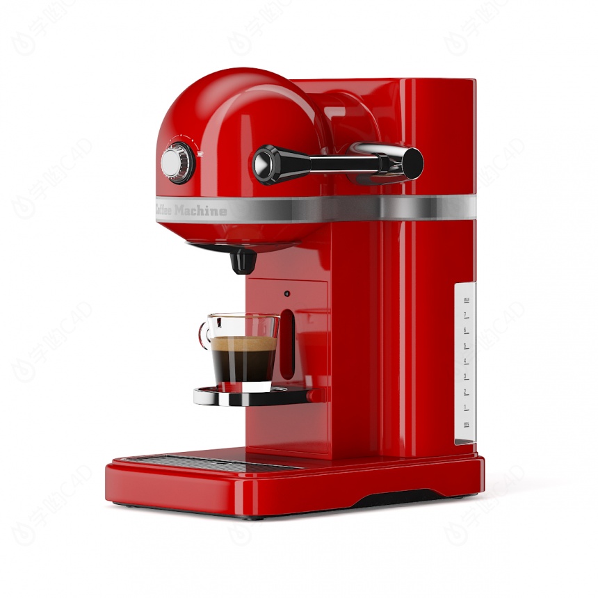 厨房电器咖啡机C4D模型