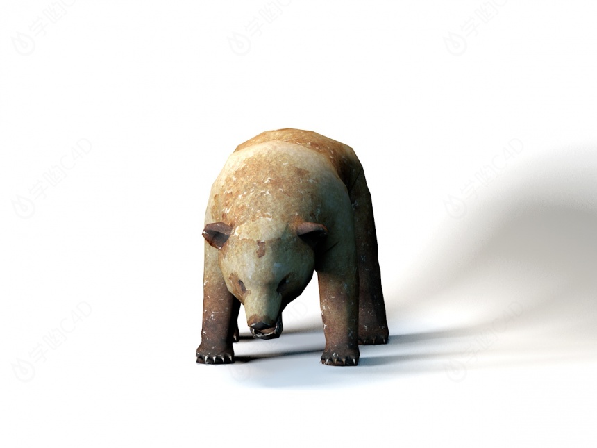 动物狗熊C4D模型