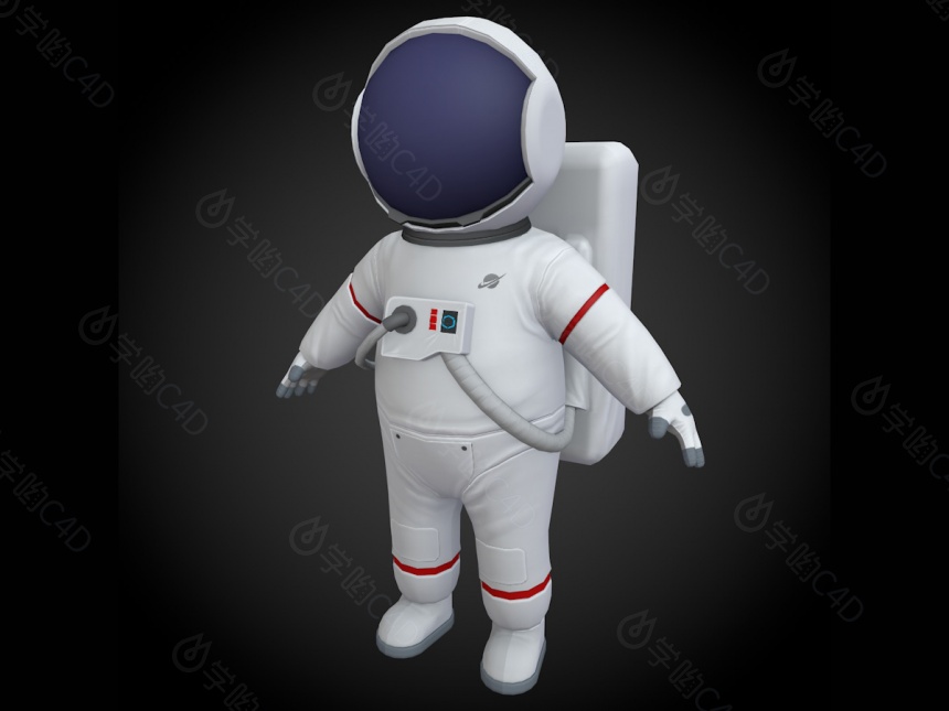 现代宇航员太空服C4D模型