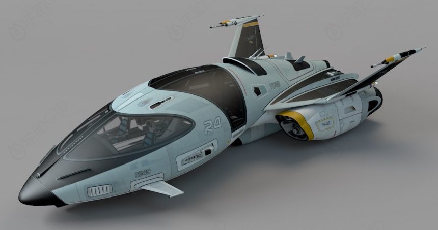 航空宇宙飞船C4D模型