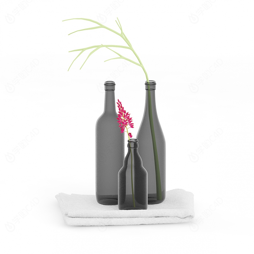 玻璃瓶子花瓶C4D模型