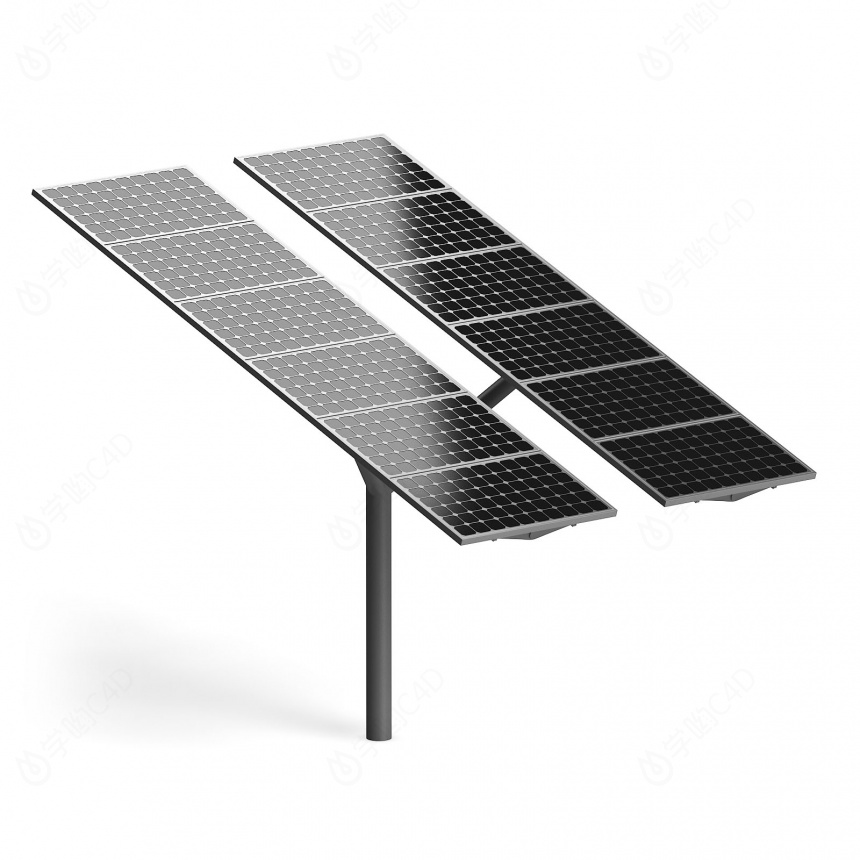 现代太阳能板C4D模型