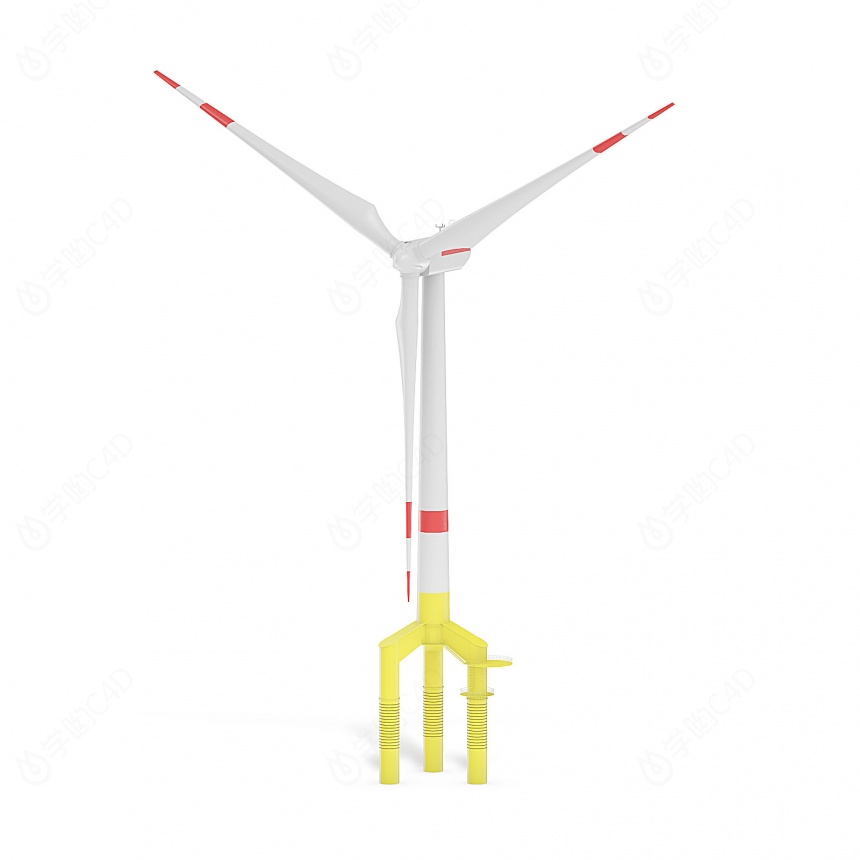 风车发电机C4D模型