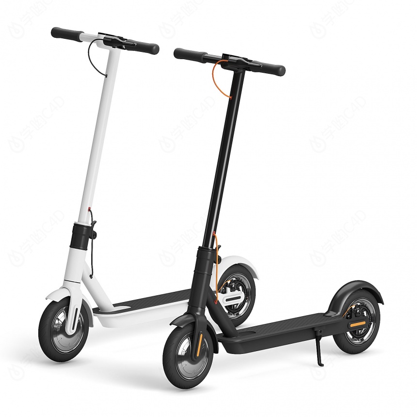 小踏板平衡车C4D模型