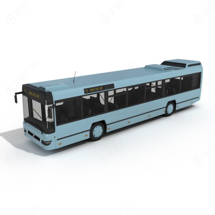 现代交通工具公交车C4D模型