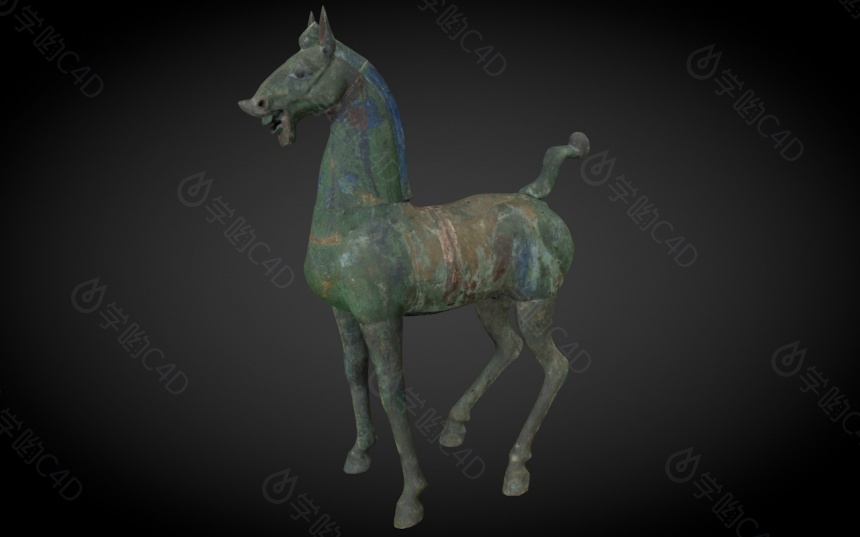 雕塑雕像马匹C4D模型