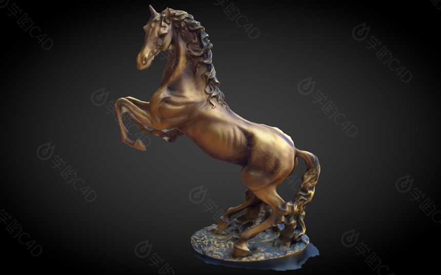 青铜器马匹C4D模型