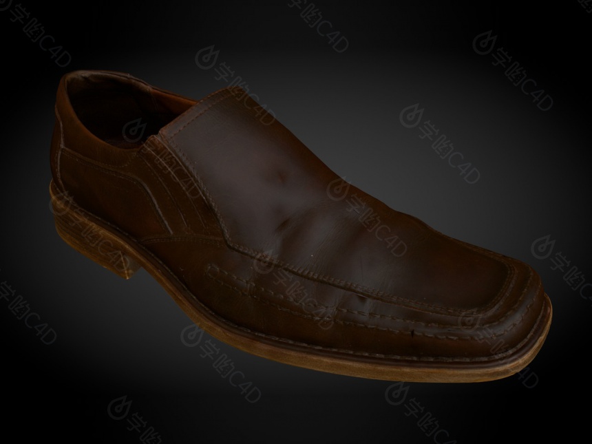 现代男士皮鞋C4D模型