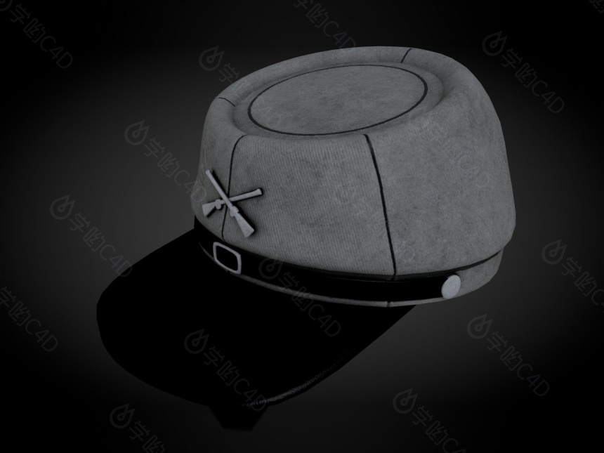 现代服装配饰灰色儿童帽子C4D模型