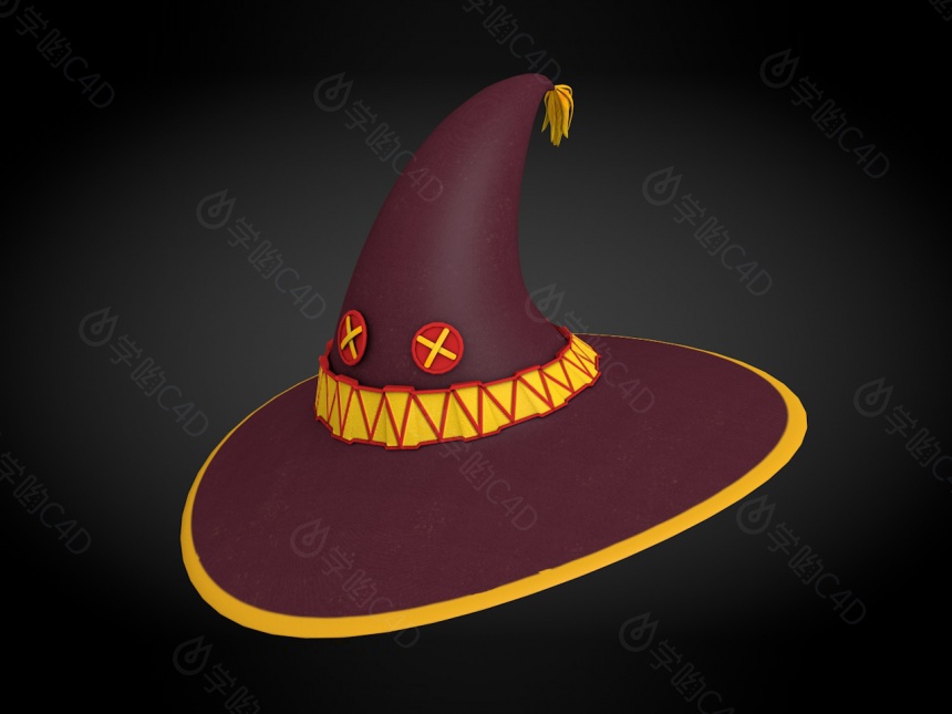 现代服装配饰巫师帽子C4D模型