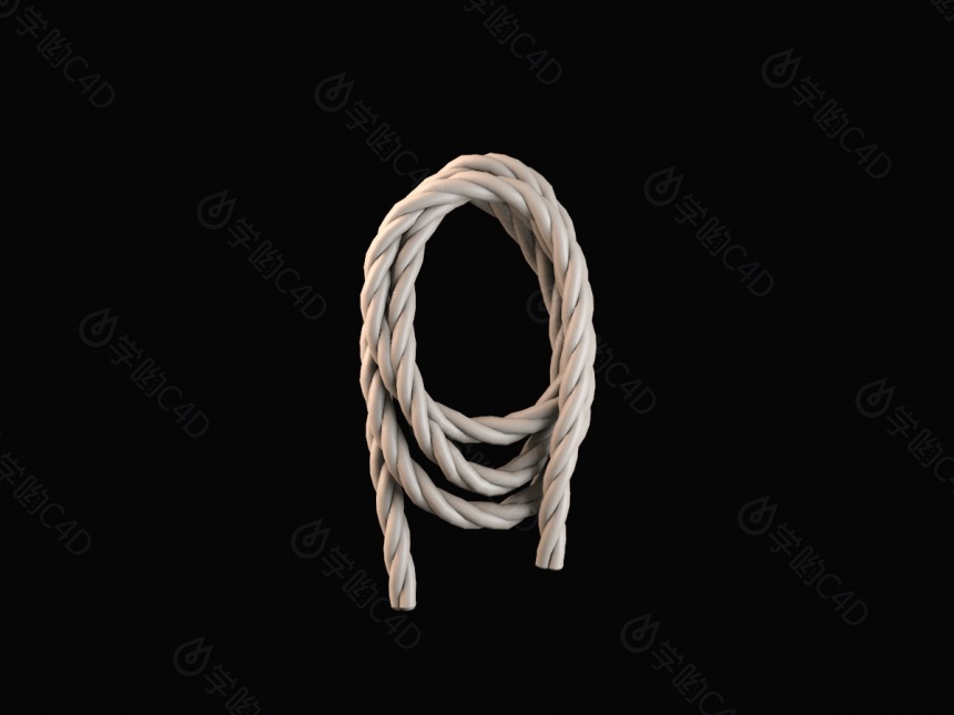 绳子绳缆绳麻绳C4D模型