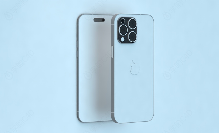 iPhone 14苹果手机场景C4D模型