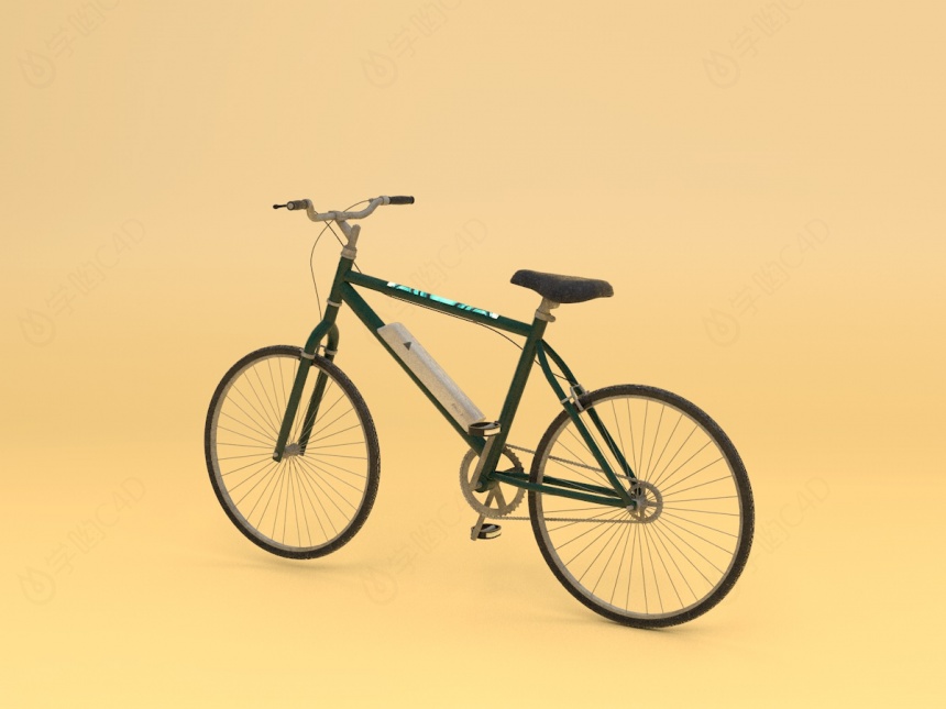 现代交通工具自行车C4D模型