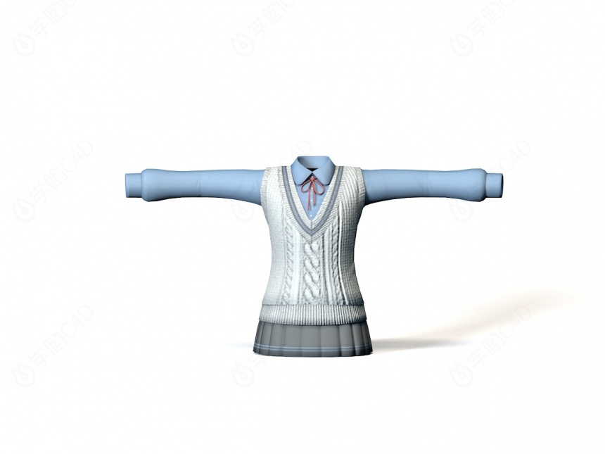 现代服装服饰礼服C4D模型