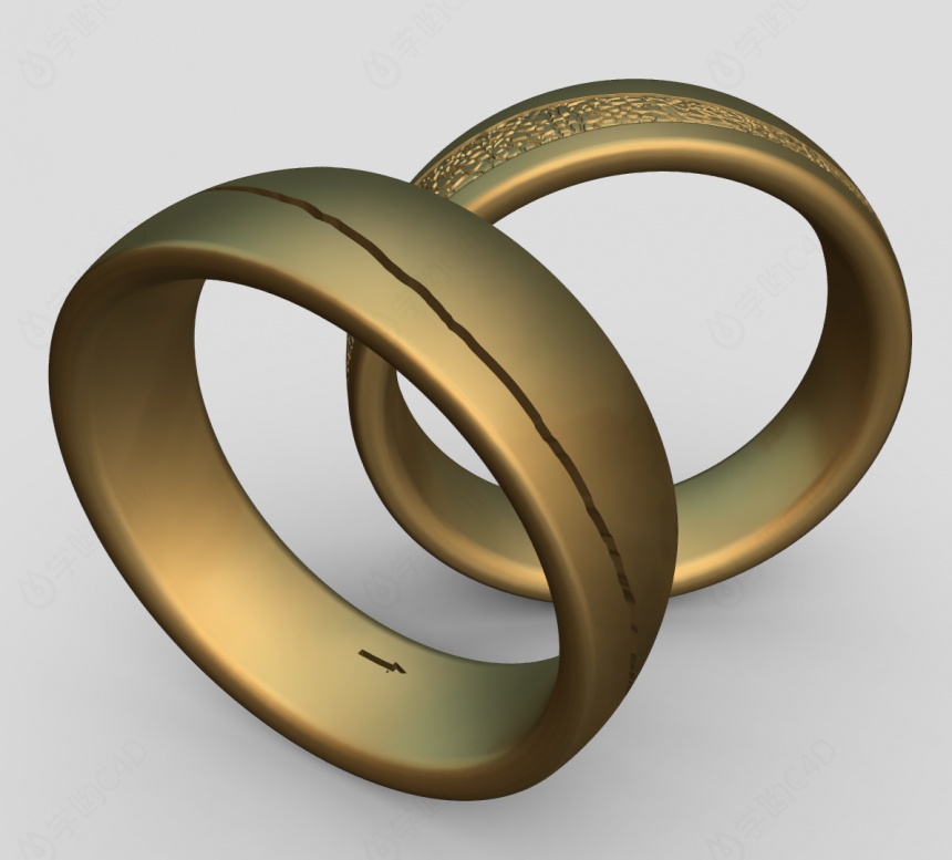 黄金戒指首饰C4D模型