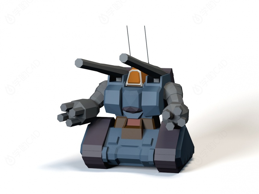 量产型钢铁坦克C4D模型