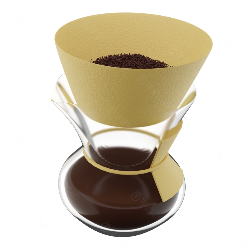 咖啡机咖啡粉C4D模型