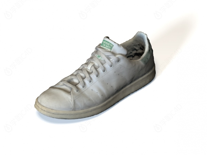 脏的小白鞋发黑的小白鞋C4D模型