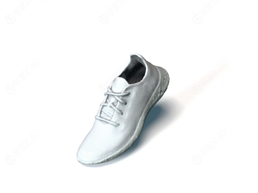 白色休闲鞋C4D模型