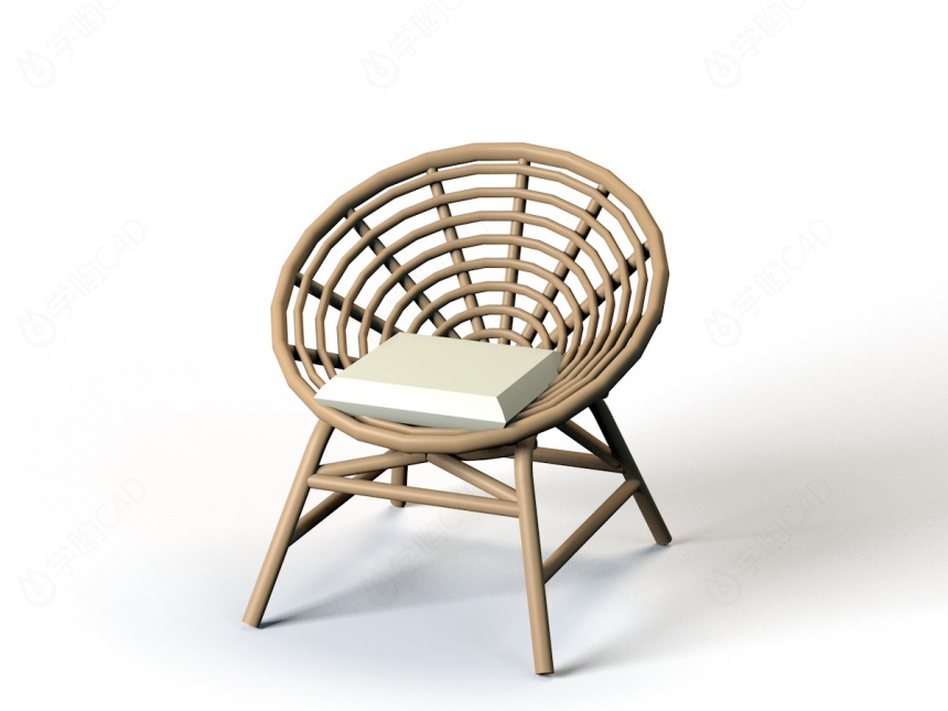 户外椅子C4D模型