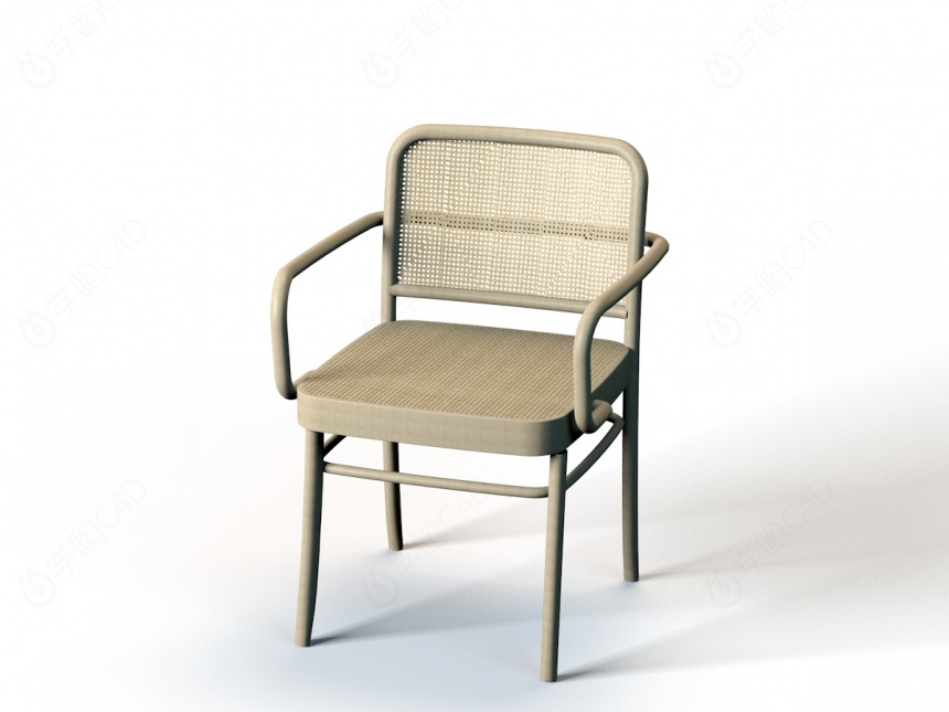 户外方椅C4D模型