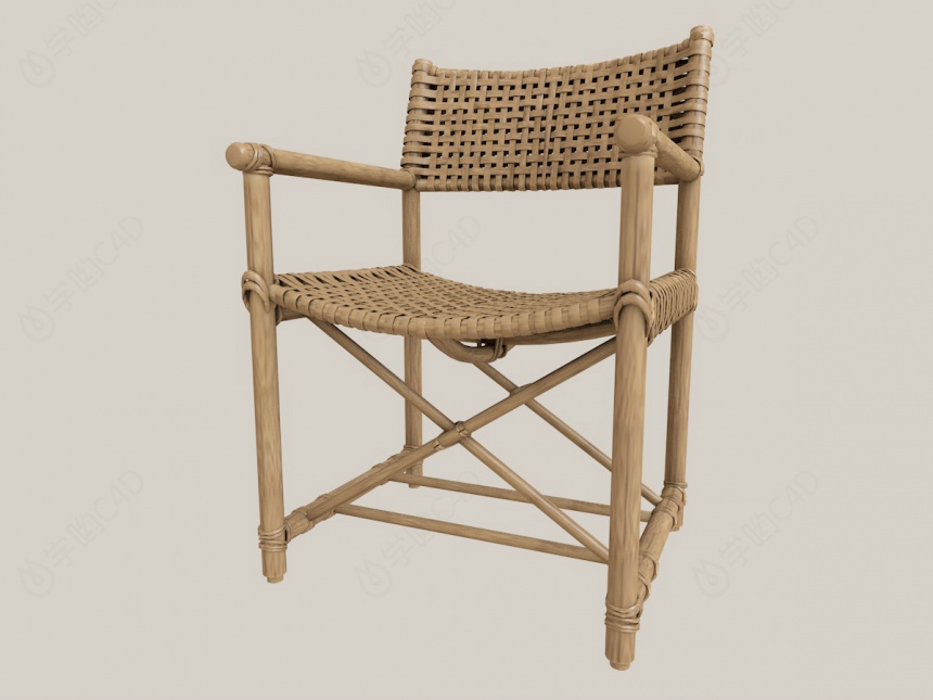 编制椅子C4D模型