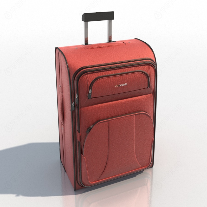 行李箱旅行箱拉杆箱C4D模型
