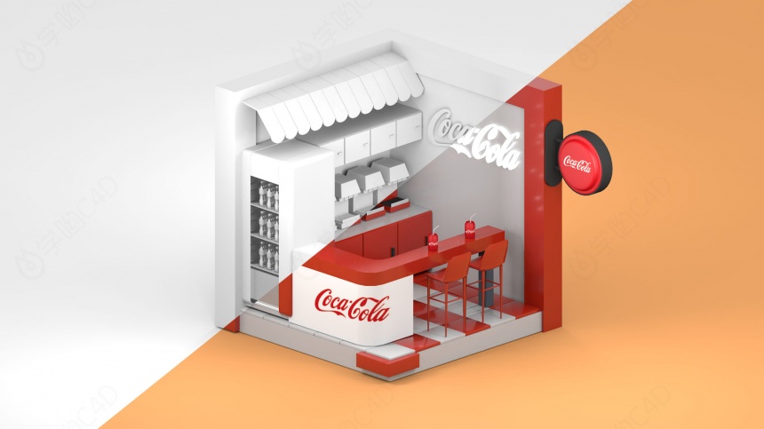 cocacola饮料可口可乐C4D模型