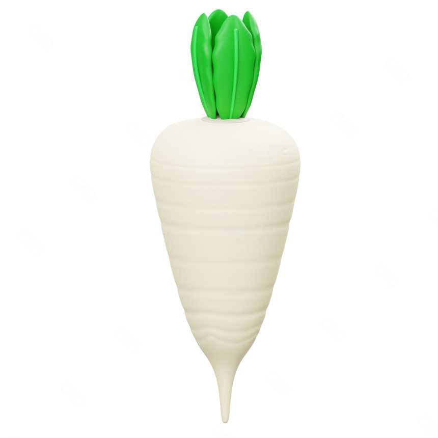 蔬菜白萝卜C4D模型