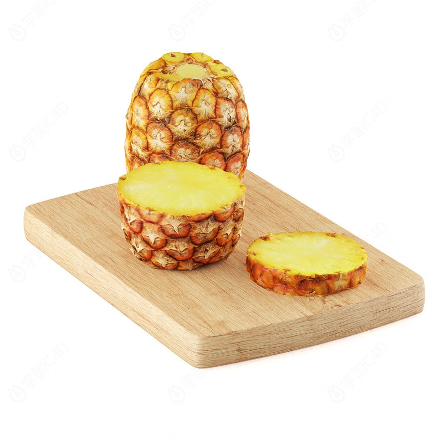 水果菠萝C4D模型