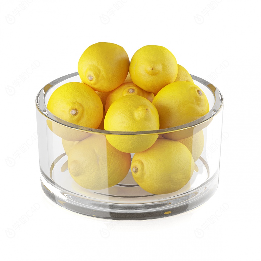现代水果柠檬C4D模型