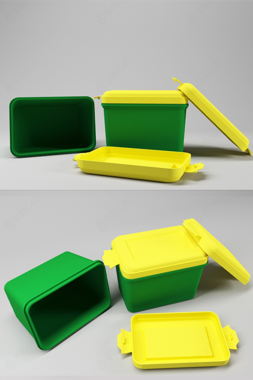 塑料盒餐盒C4D模型