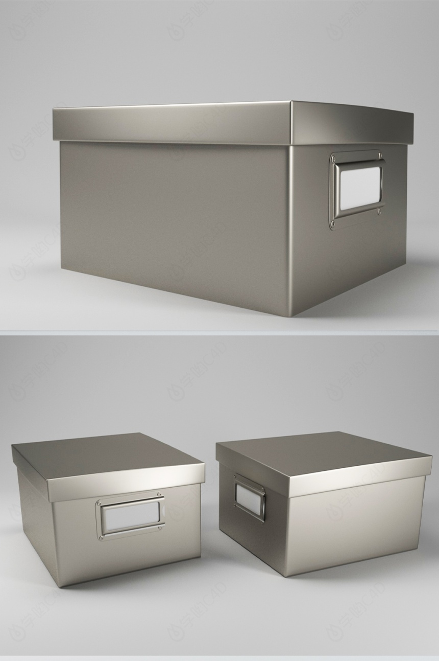 鞋盒包装盒C4D模型