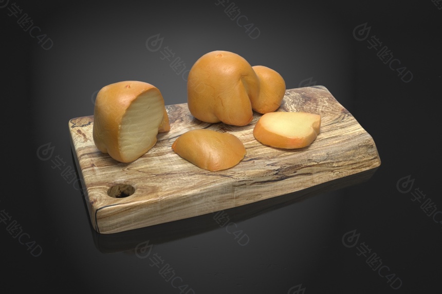 现代食物面包C4D模型