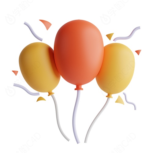 嘉年华活动庆祝balloonsC4D模型