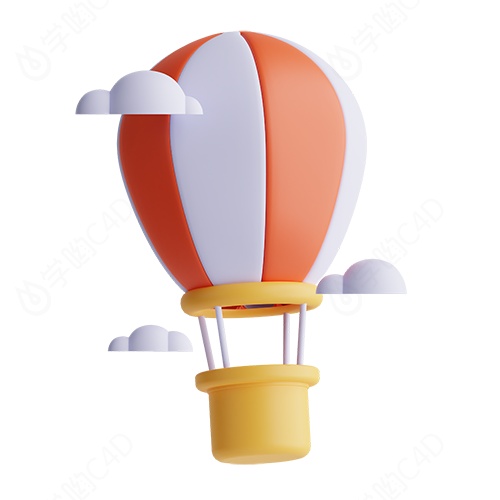 嘉年华活动庆祝hot air ballonC4D模型
