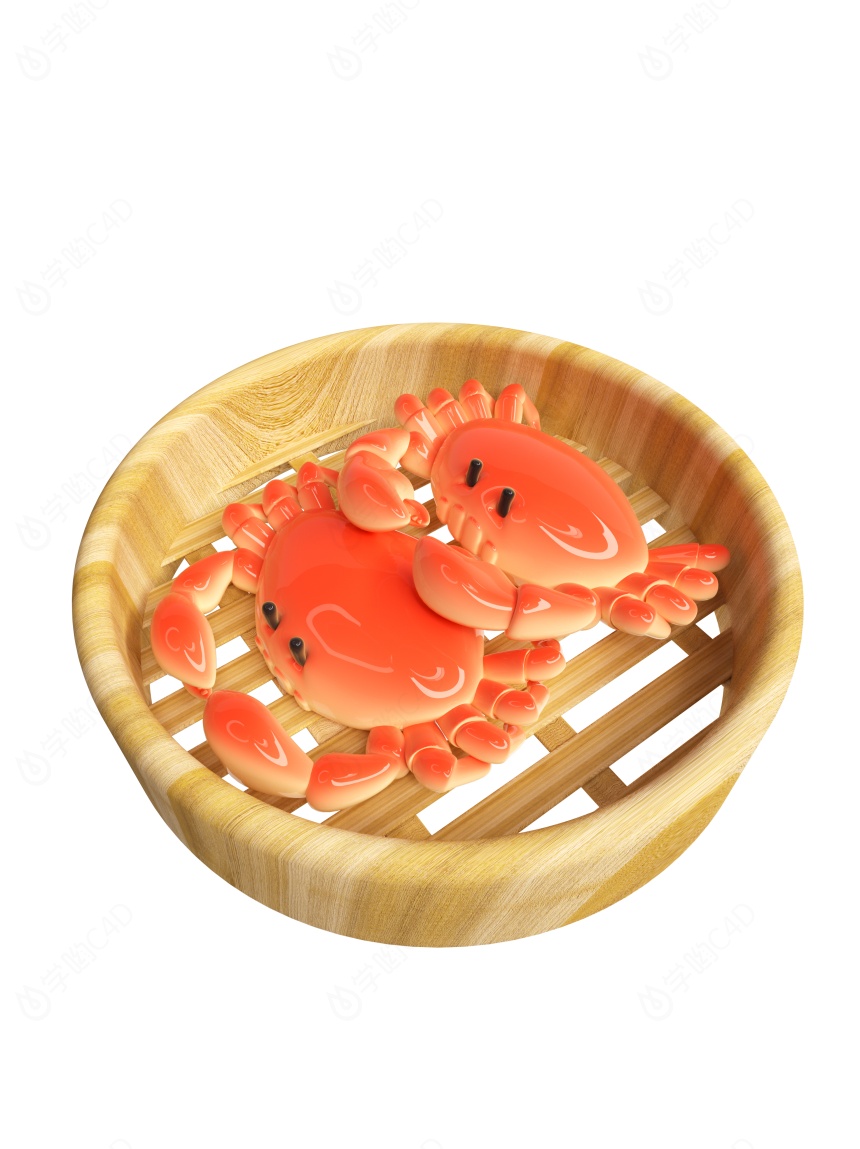 螃蟹C4D模型