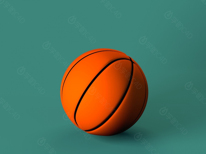 运动器材篮球C4D模型